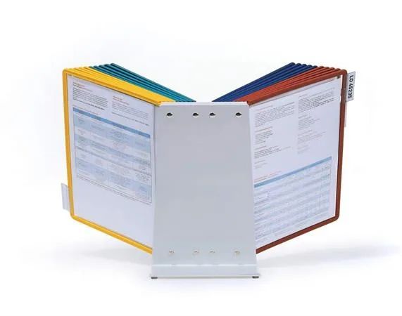 Stolný stojan na prezentačné tabule, s 20 prezentačnými tabuľami, DURABLE "VARIO®", mix farieb 4