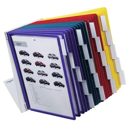 Stolný stojan na prezentačné tabule, s 20 prezentačnými tabuľami, DURABLE "VARIO®", mix farieb 5
