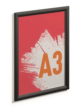 Tabuľa na plagáty, nástenná, A3, hliníkový rám, DURABLE, čierna 4