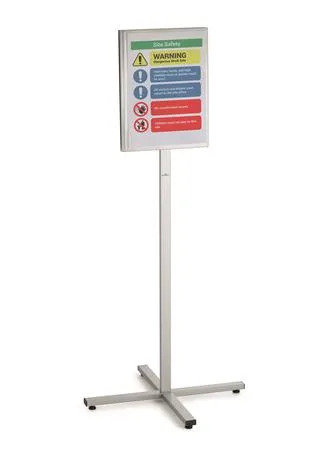 Podlahový stojan, vonkajší, A3, DURABLE „INFO STAND“, antracitovo sivý 4