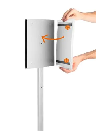 Podlahový stojan, vonkajší, A4, DURABLE „INFO STAND“, antracitovo sivý 5
