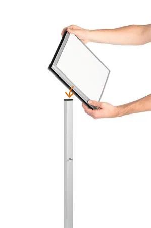Podlahový stojan, vonkajší, A4, DURABLE „INFO STAND“, antracitovo sivý 6