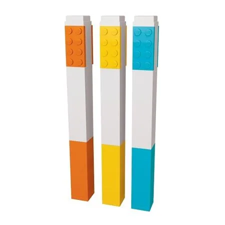 Zvýrazňovač, sada, obojstranný, LEGO, 3 rôzne farby 2