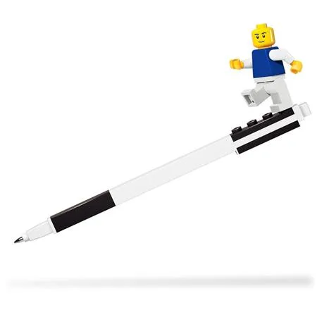 Gélové pero, 0,7 mm, s uzáverom, s mini figúrkou, LEGO, čierne 3