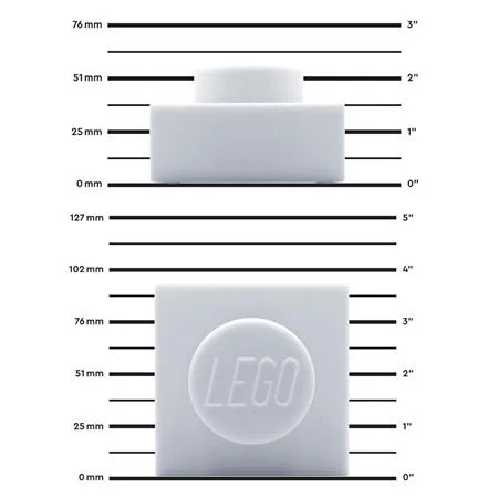 Nočné svetlo, LEGO "Iconic 1x1 plate", biele 4