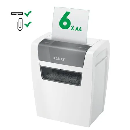 Skartovací stroj, konfety, 6 listov, LEITZ "IQ Home" 7