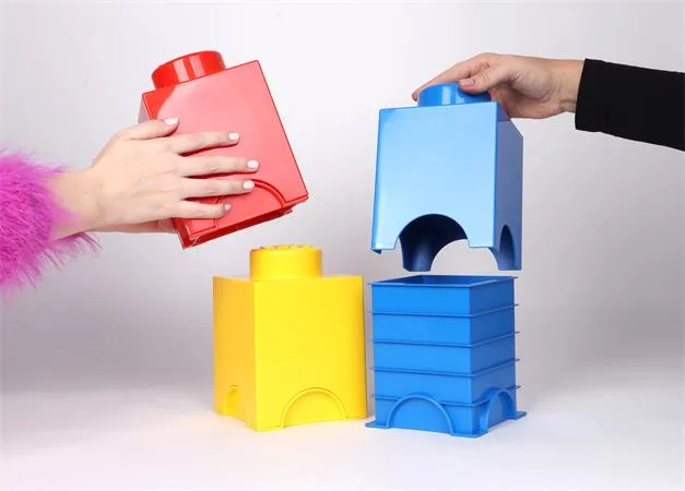 Úložný box, hranatý, LEGO, modrý 3
