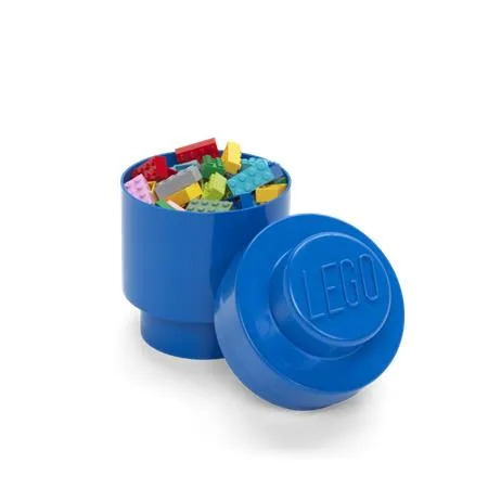 Úložný box, valcovitý, LEGO, modrý 2