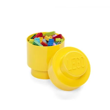 Úložný box, valcovitý, LEGO, žltý 2