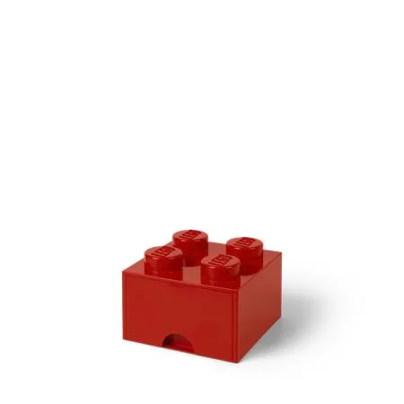 Úložný box, zásuvkový, LEGO "Brick", červený 2