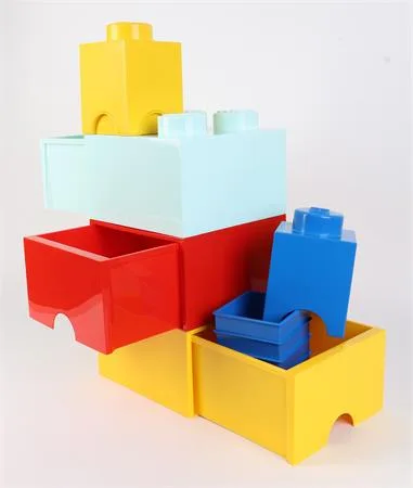 Úložný box, zásuvkový, LEGO "Brick", červený 5