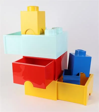 Úložný box, zásuvkový, LEGO "Brick", červený 7
