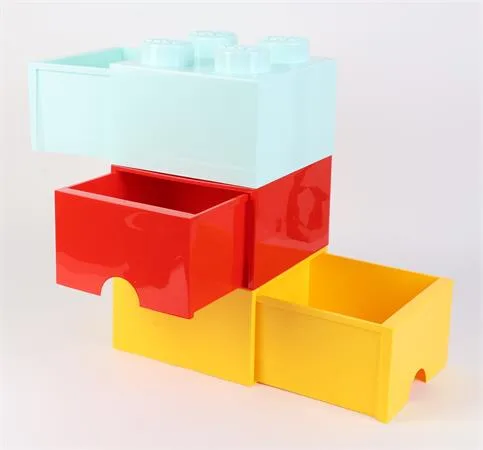 Úložný box, zásuvkový, LEGO "Brick", žltý 2