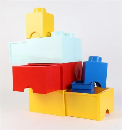 Úložný box, zásuvkový, LEGO "Brick", žltý 3