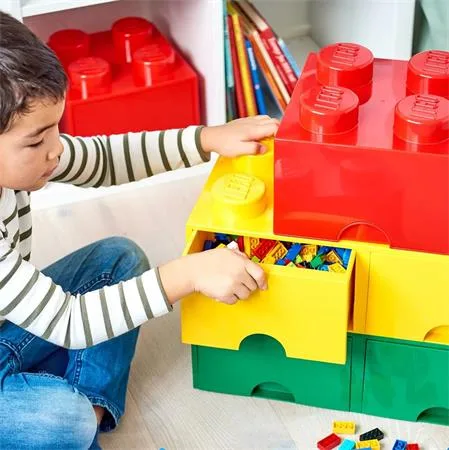 Úložný box, zásuvkový, LEGO "Brick", žltý 8