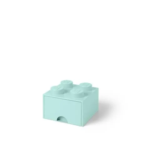 Úložný box, zásuvkový, LEGO "Brick", aqua modrý 2