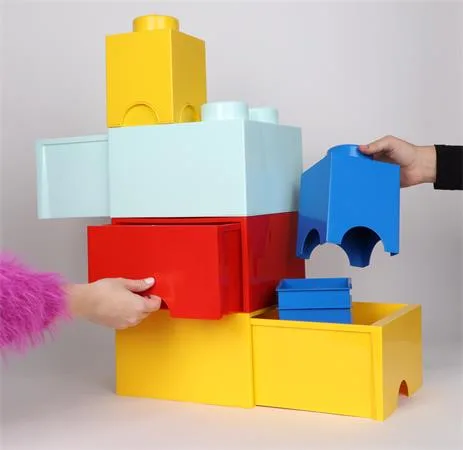 Úložný box, zásuvkový, LEGO "Brick", aqua modrý 8