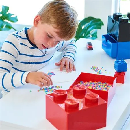 Úložný box na stôl, zásuvkový, LEGO "Brick 2x2", modrý 2