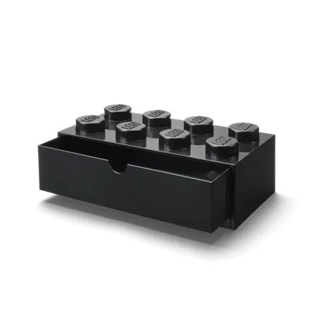 Úložný box na stôl, zásuvkový, LEGO "Brick 2x2", čierny 2
