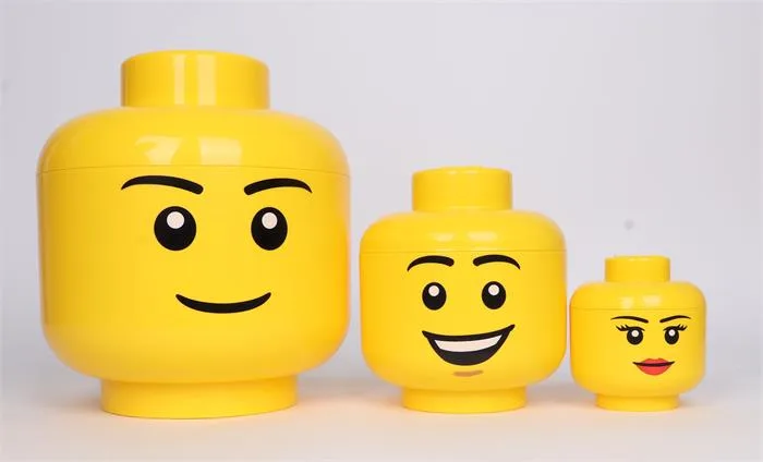 Úložný box, malý, hlava, LEGO, Happy Boy 4
