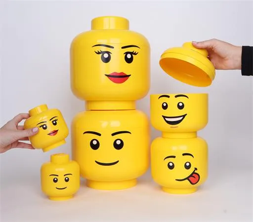 Úložný box, malý, hlava, LEGO, Silly 2