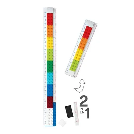 Pravítko, sada, 2 ks, s mini figúrkou, LEGO 4