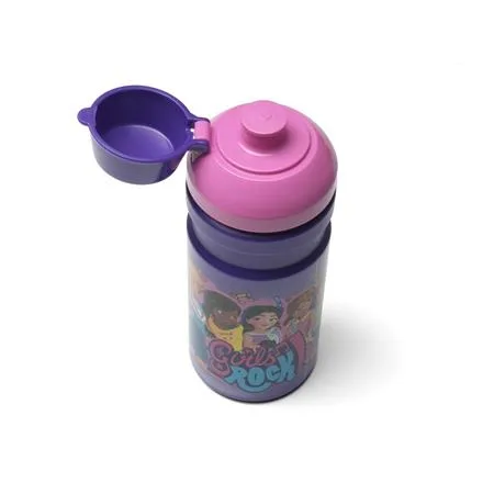 Fľaša, 390 ml, LEGO "Friends",  fialová-ružová, vzorovaná 2