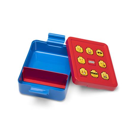 Desiatový box, LEGO „Classic“, modrý-červený vzor 2