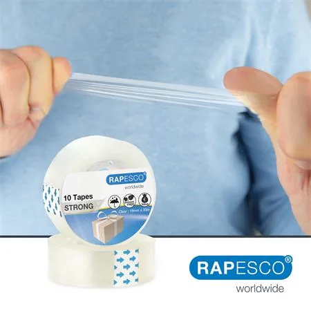 Lepiaca páska, 19 mm x 33 m, RAPESCO, 10 ks,  priehľadná 4