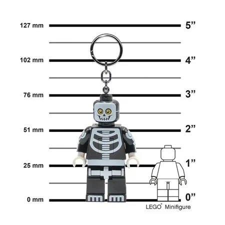 Kľúčenka, s LED svetlom, LEGO "Skeleton Guy" 5