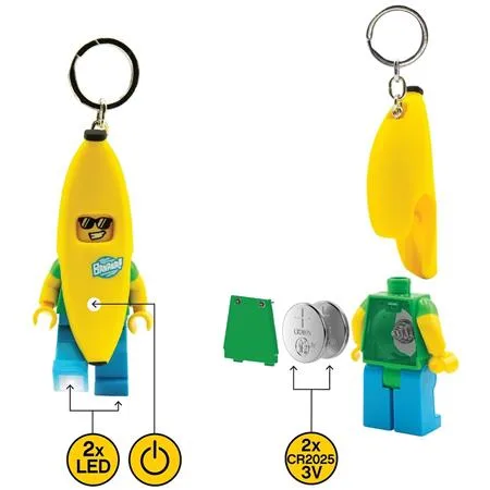Kľúčenka, s LED svetlom, LEGO "Banana Guy" 2