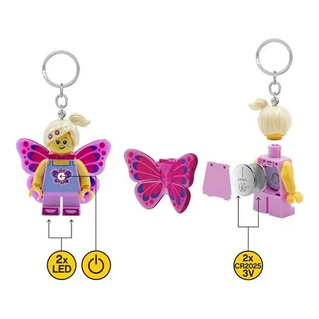 Kľúčenka, s LED svetlom, LEGO "Butterfly Girl" 2