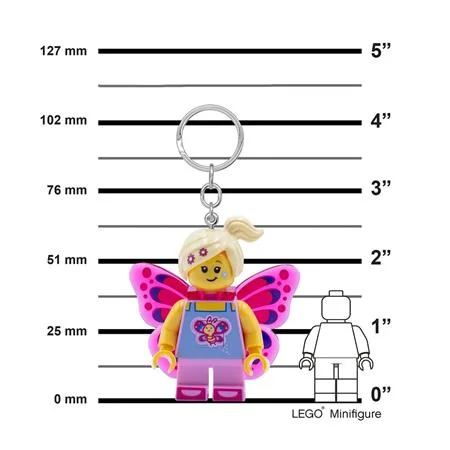Kľúčenka, s LED svetlom, LEGO "Butterfly Girl" 3