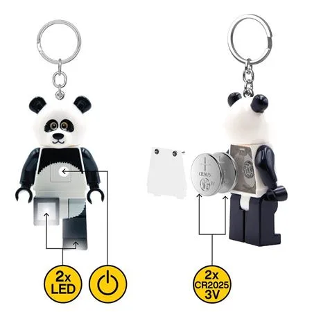 Kľúčenka, s LED svetlom, LEGO "Panda Guy" 3