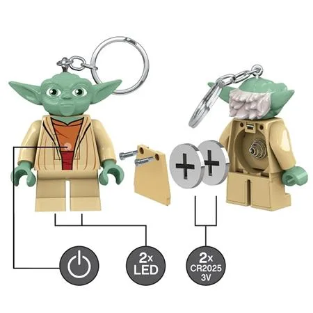 Kľúčenka, s LED svetlom, LEGO  "Star Wars Yoda" 2