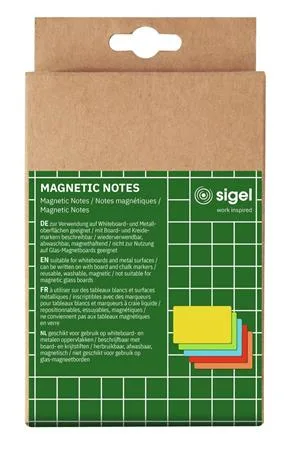 Magnetické poznámkové kartičky, 10x15 cm, 25 ks, SIGEL, mix farieb 3
