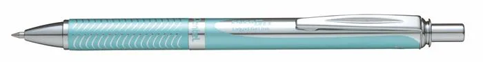 Gélové pero, 0,35 mm, stláčací mechanizmus, telo pera: aquamarin, PENTEL "EnerGel BL-407" modrá 2