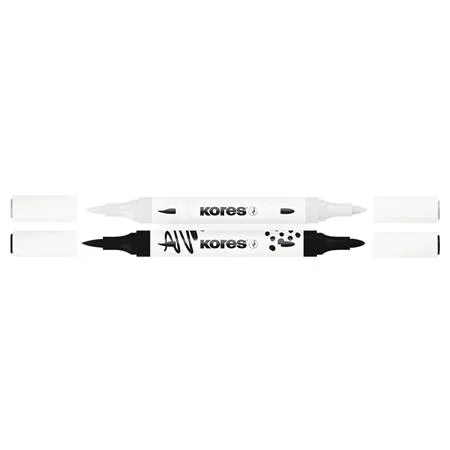 Dekoračný popisovač, sada, akrylový, 1-2 mm, obojstranný, KORES " K-Kreative", 2 rôzne farby 3