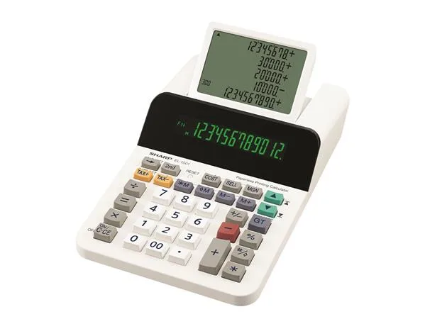 Kalkulačka, stolová, s pomocným displejom, 12 miestny displej, SHARP "EL-1501" 2