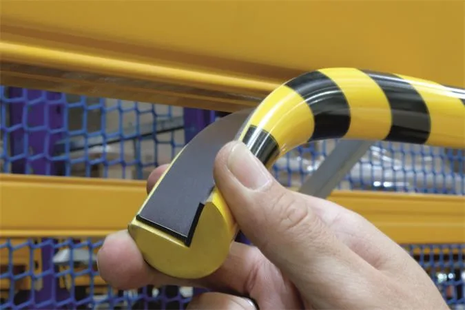 Ochranný profil na hrany, magnetický, DURABLE "C25R", žltý-čierny 6