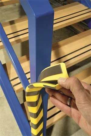 Ochranný profil na hrany, magnetický, DURABLE "C35", žltý-čierny 5