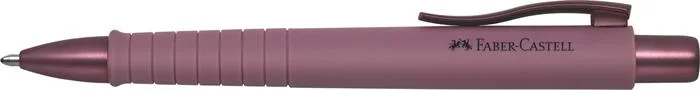 Guľôčkové pero, 0,7 mm, stláčací mechanizmus, bordové telo pera, FABER-CASTELL "Poly Ball Urban", modré 2