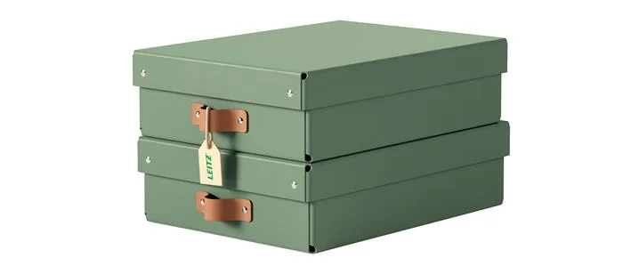 Úložný box, veľkosť M, nízky, LEITZ "Puro", zelený 2
