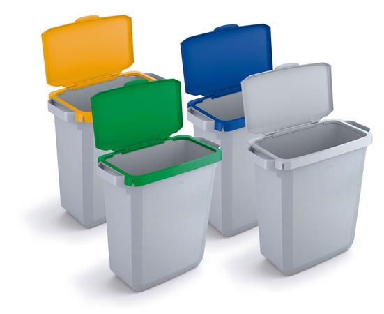 Výklopné veko pre 60 l odpadkový kôš, plast, DURABLE "Durabin®", žlté 5