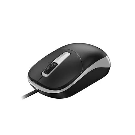 Myš, drôtová, optická, normálna veľkosť, USB, GENIUS "DX-123", čierna-sivá 3