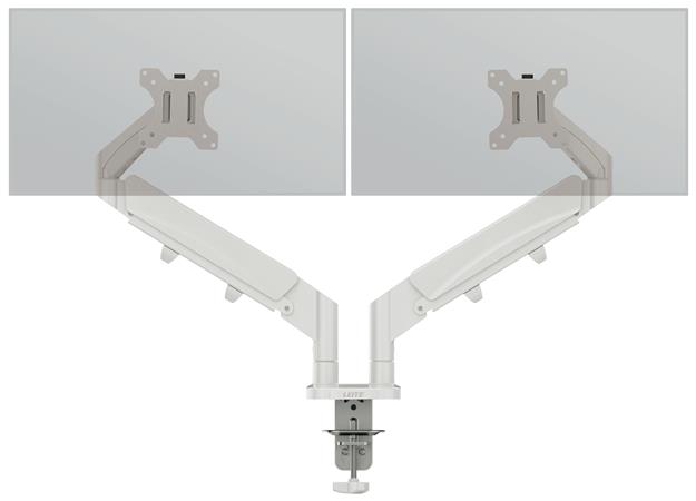 Rameno na dva monitor, LEITZ "Ergo Dual", svetlosivá 2