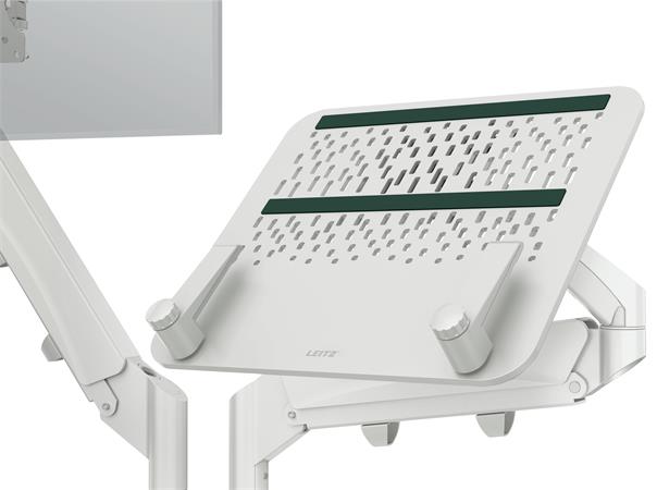 Rameno na monitor a notebook,  LEITZ "Ergo Dual", svetlosivá 2