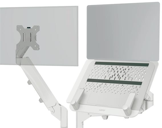 Rameno na monitor a notebook,  LEITZ "Ergo Dual", svetlosivá 3