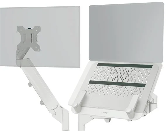 Rameno na monitor a notebook,  LEITZ "Ergo Dual", svetlosivá 3