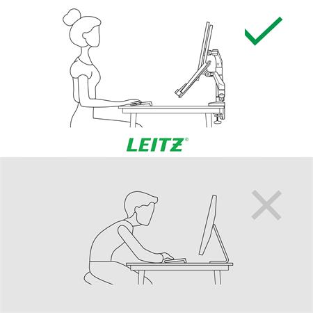 Rameno na monitor a notebook,  LEITZ "Ergo Dual", svetlosivá 6